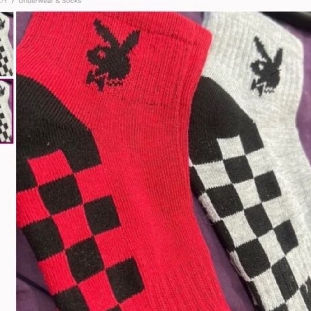 Two pairs of playboy socks new without tags